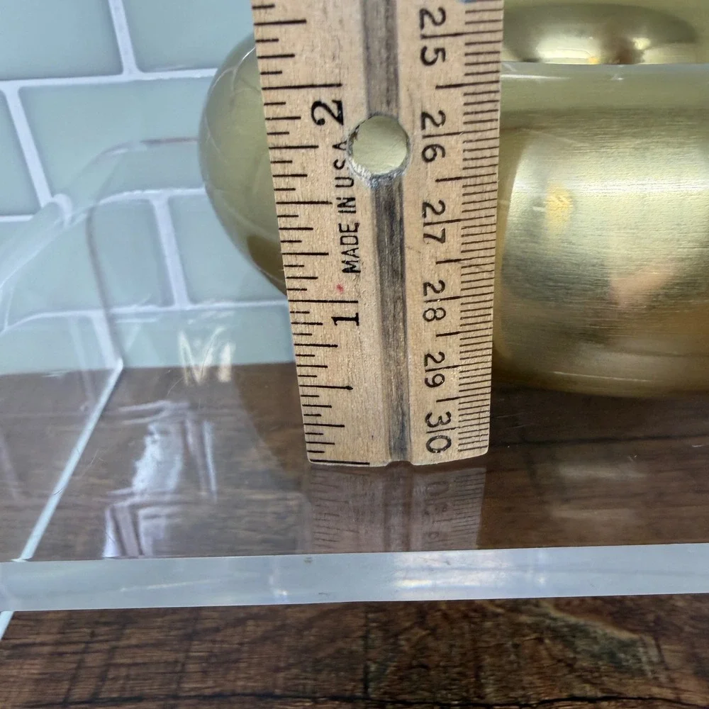 World Market Balloon Gold Pillar Candle Holder – Modern Brass Tone Trinket Dish